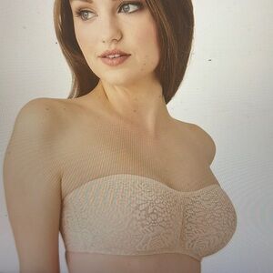 Wacoal Halo Lace Strapless Bra Nude 36DDD